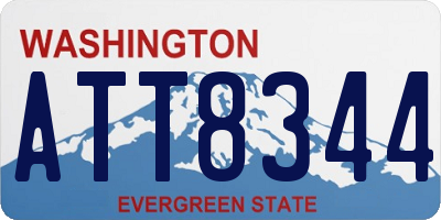 WA license plate ATT8344