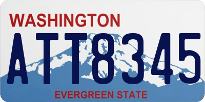 WA license plate ATT8345