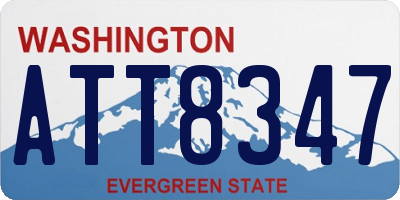 WA license plate ATT8347