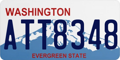 WA license plate ATT8348