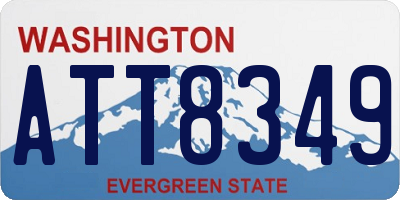 WA license plate ATT8349