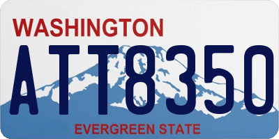 WA license plate ATT8350
