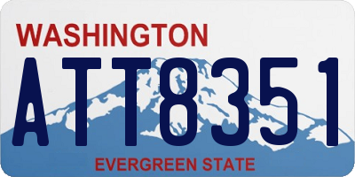 WA license plate ATT8351