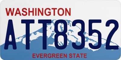 WA license plate ATT8352