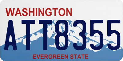 WA license plate ATT8355