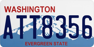 WA license plate ATT8356