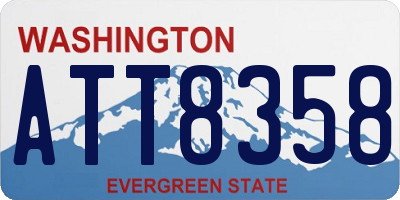 WA license plate ATT8358