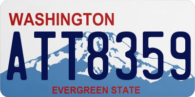 WA license plate ATT8359