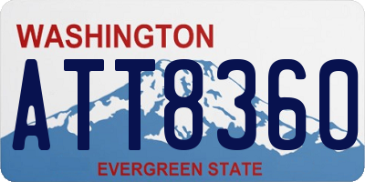WA license plate ATT8360
