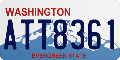 WA license plate ATT8361