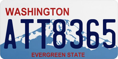 WA license plate ATT8365