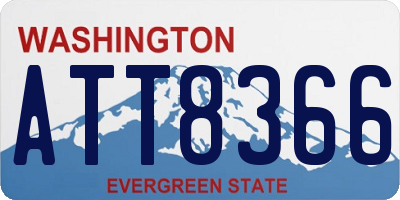 WA license plate ATT8366