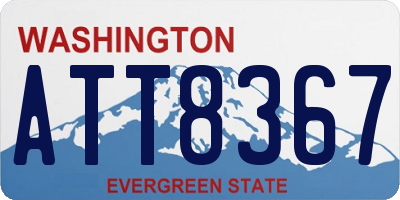WA license plate ATT8367