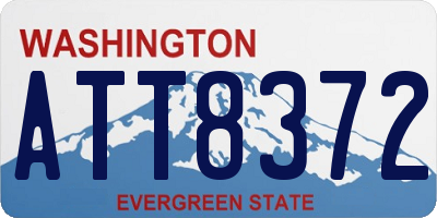 WA license plate ATT8372