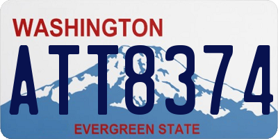 WA license plate ATT8374