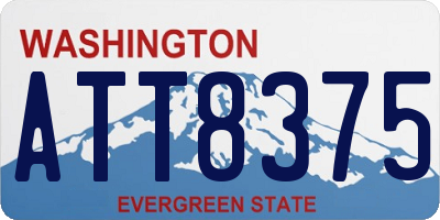 WA license plate ATT8375