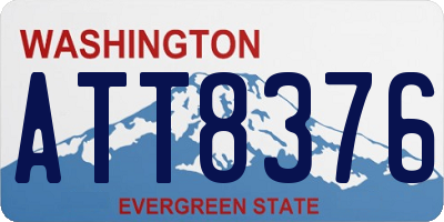 WA license plate ATT8376