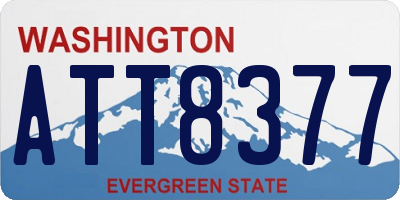 WA license plate ATT8377