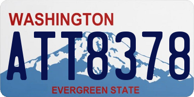 WA license plate ATT8378