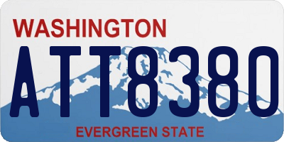 WA license plate ATT8380
