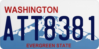 WA license plate ATT8381