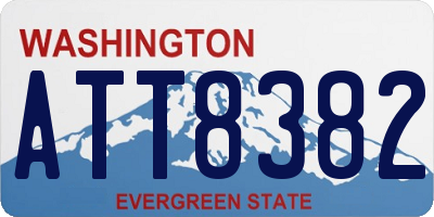 WA license plate ATT8382