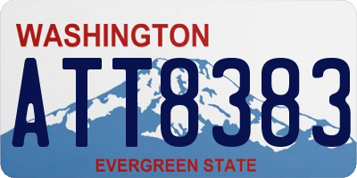 WA license plate ATT8383