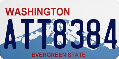 WA license plate ATT8384