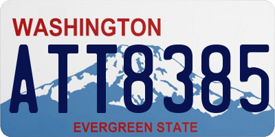 WA license plate ATT8385