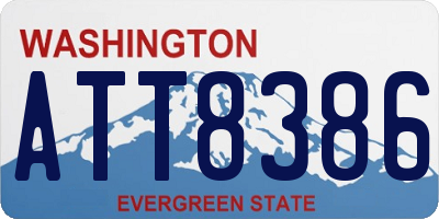 WA license plate ATT8386