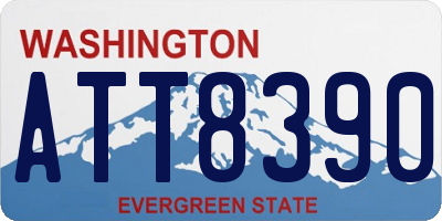 WA license plate ATT8390