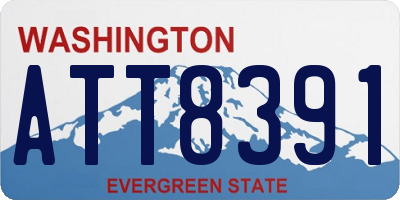 WA license plate ATT8391