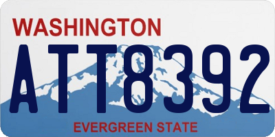 WA license plate ATT8392
