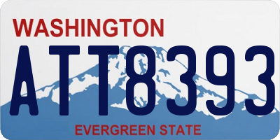 WA license plate ATT8393