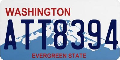 WA license plate ATT8394