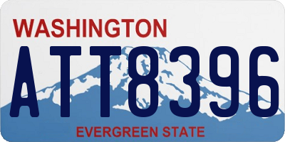 WA license plate ATT8396