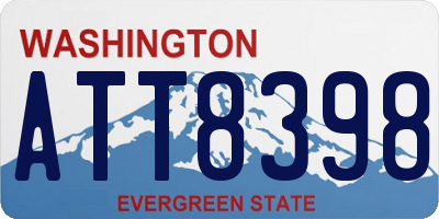 WA license plate ATT8398