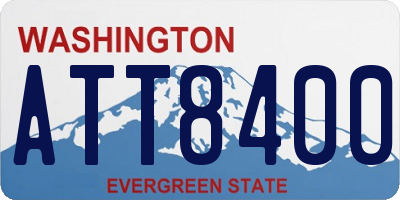 WA license plate ATT8400