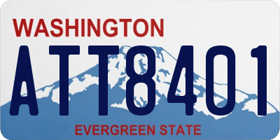 WA license plate ATT8401