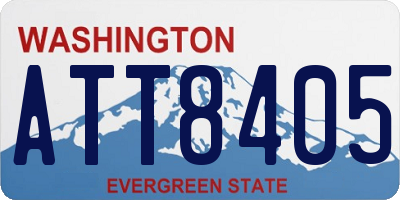 WA license plate ATT8405