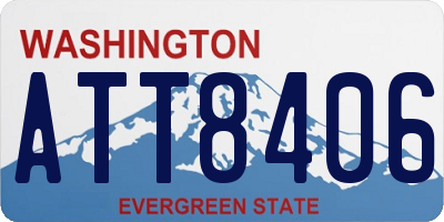 WA license plate ATT8406