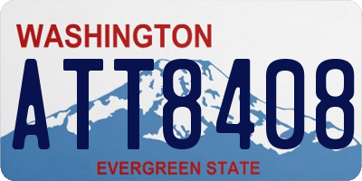 WA license plate ATT8408