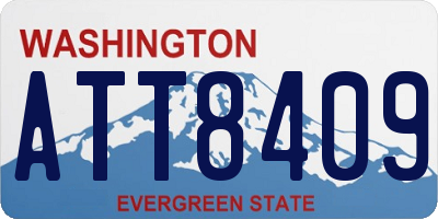 WA license plate ATT8409