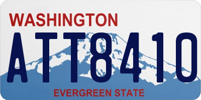 WA license plate ATT8410