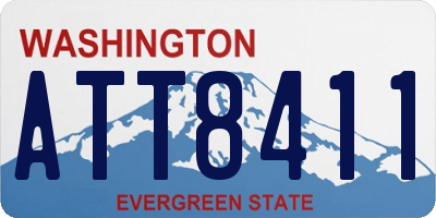 WA license plate ATT8411