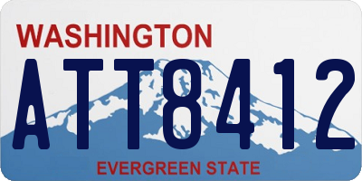 WA license plate ATT8412
