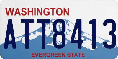 WA license plate ATT8413