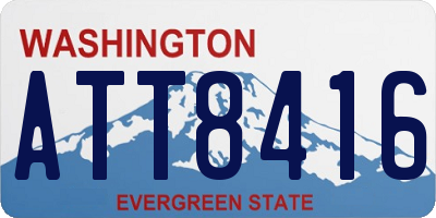 WA license plate ATT8416