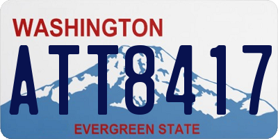 WA license plate ATT8417