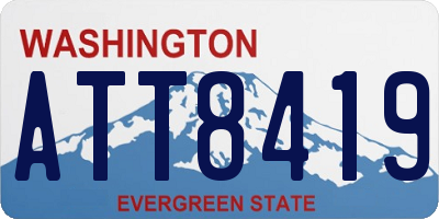 WA license plate ATT8419